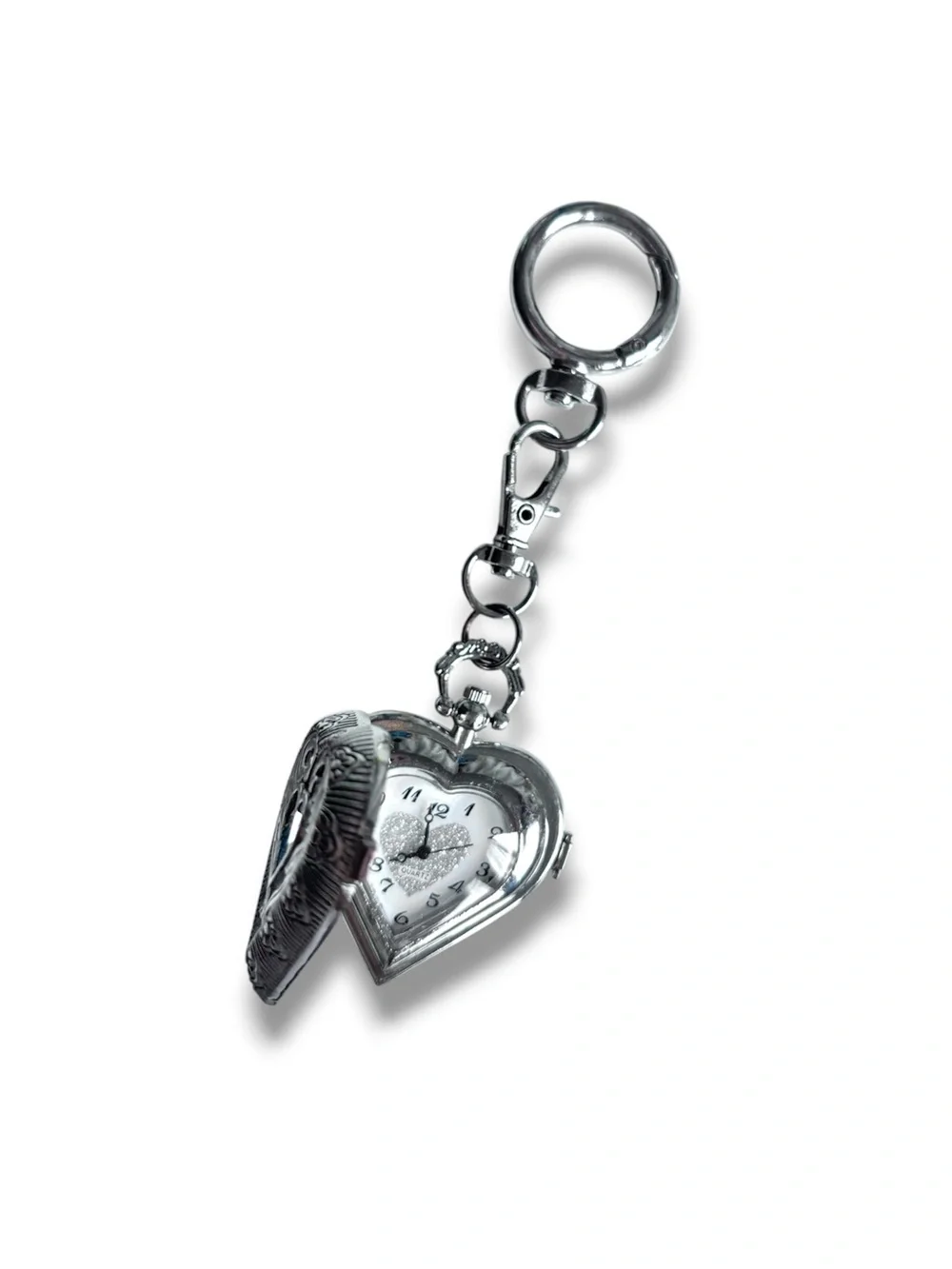 Urban outfitters Silver Heart Locket Keychain Accessory